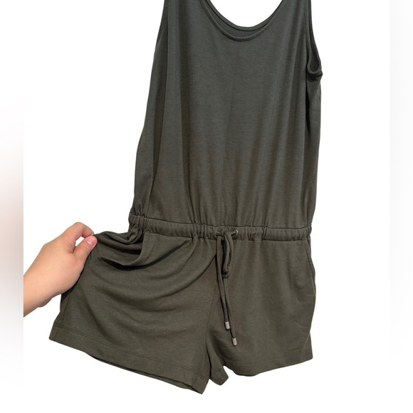Lou & Gray Dark Green Tank Top Short Romper Jumper Size XS - Picture 5 of 15